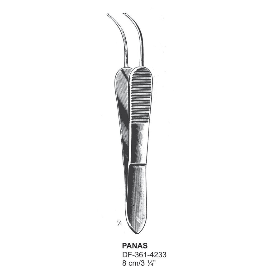 Panas Iris Forceps, 8 cm  (DF-361-4233) by Dr. Frigz