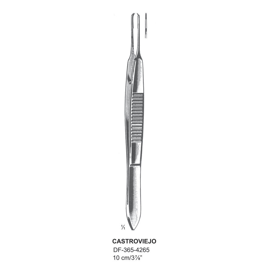 Castroviejo Forceps, Straight, 10 cm  (DF-365-4265) by Dr. Frigz