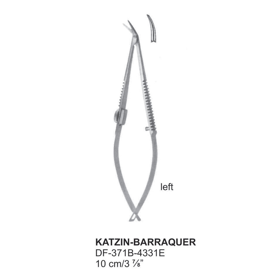 Katzin-Barraquer Delicate Eye Scissors, Left, 10cm  (DF-371B-4331E) by Dr. Frigz