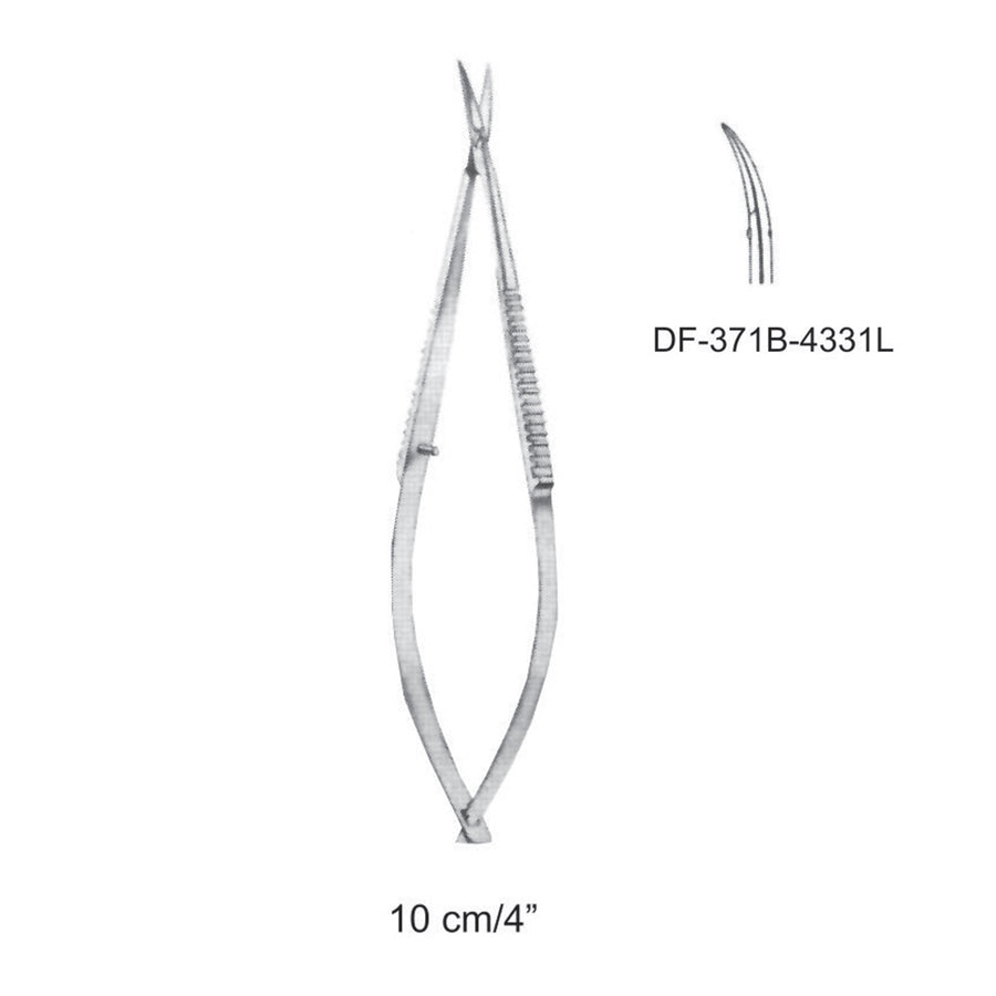 Katzin-Barraquer Delicate Eye Scissors, Curved, 10cm  (DF-371B-4331L) by Dr. Frigz