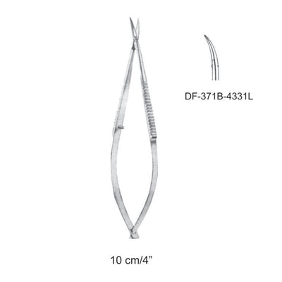 Katzin-Barraquer Delicate Eye Scissors, Curved, 10cm  (DF-371B-4331L)