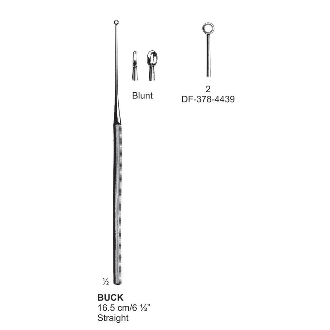 Buck Ear Curette Straight Blunt Fig 2 16.5cm (DF-378-4439) by Dr. Frigz