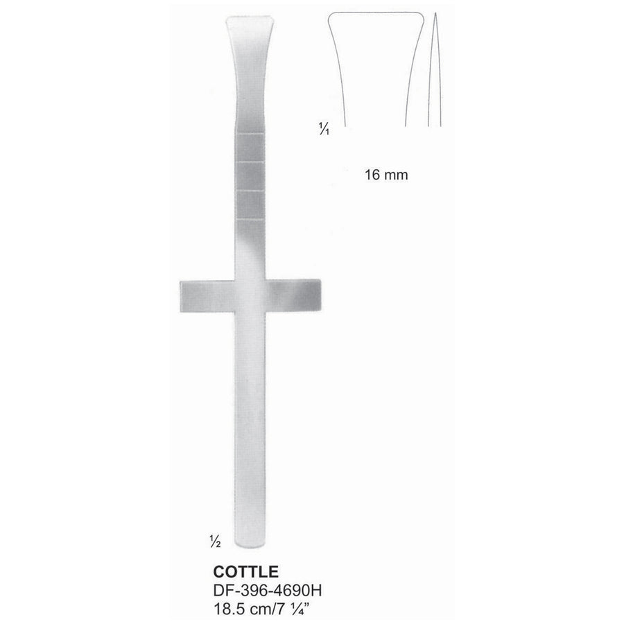 Cottle Osteotomes 18.5Cm, 16mm (DF-396-4690H) by Dr. Frigz
