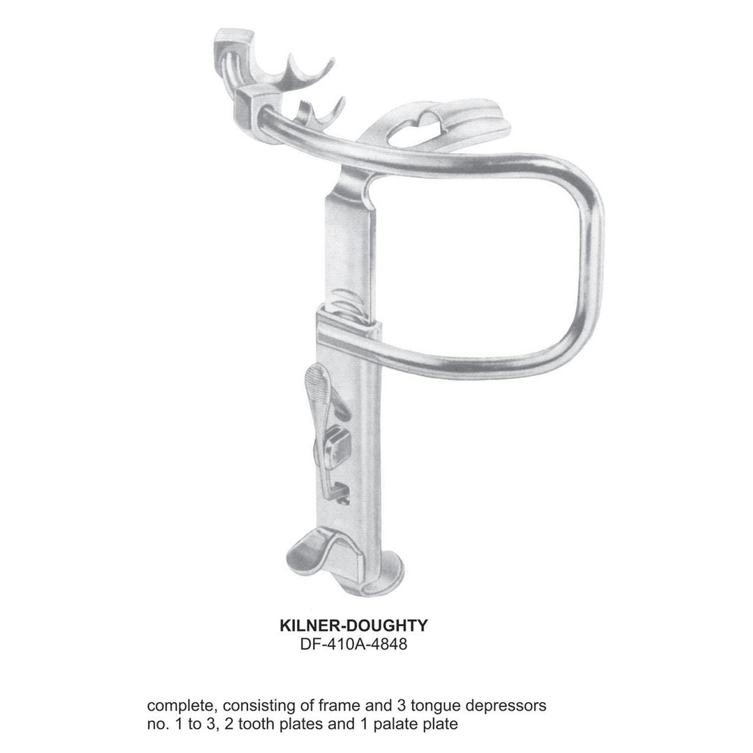 Kilner-Doughty Mouth Gags, Complete Set Consisting Of Frame And 3 Tongue Depressors, 2 Mouth Plates And 1 Palate Plate (DF-410A-4848) by Dr. Frigz