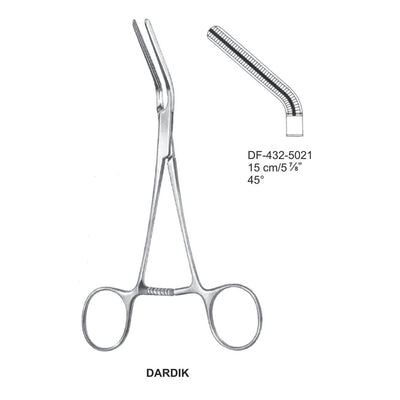 Dardik Atrauma Multi Purpose Vascular Clamps 15cm, 45 Degree (DF-432-5021)
