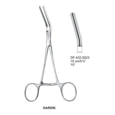 Dardik Atrauma Multi Purpose Vascular Clamps 15cm, 15 Degree (DF-432-5023)