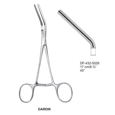 Dardik Atrauma Multi Purpose Vascular Clamps 17cm, 45 Degree (DF-432-5026)