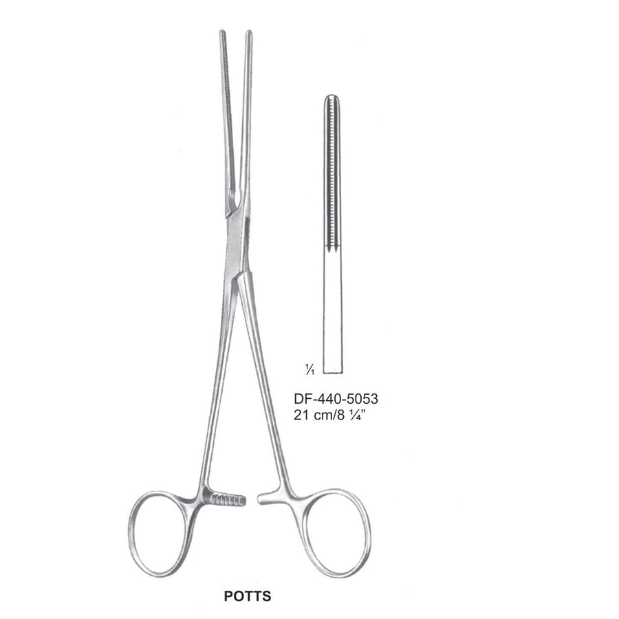 Potts Atrauma Coartation Calmps, Straight, 21cm (DF-440-5053) by Dr. Frigz