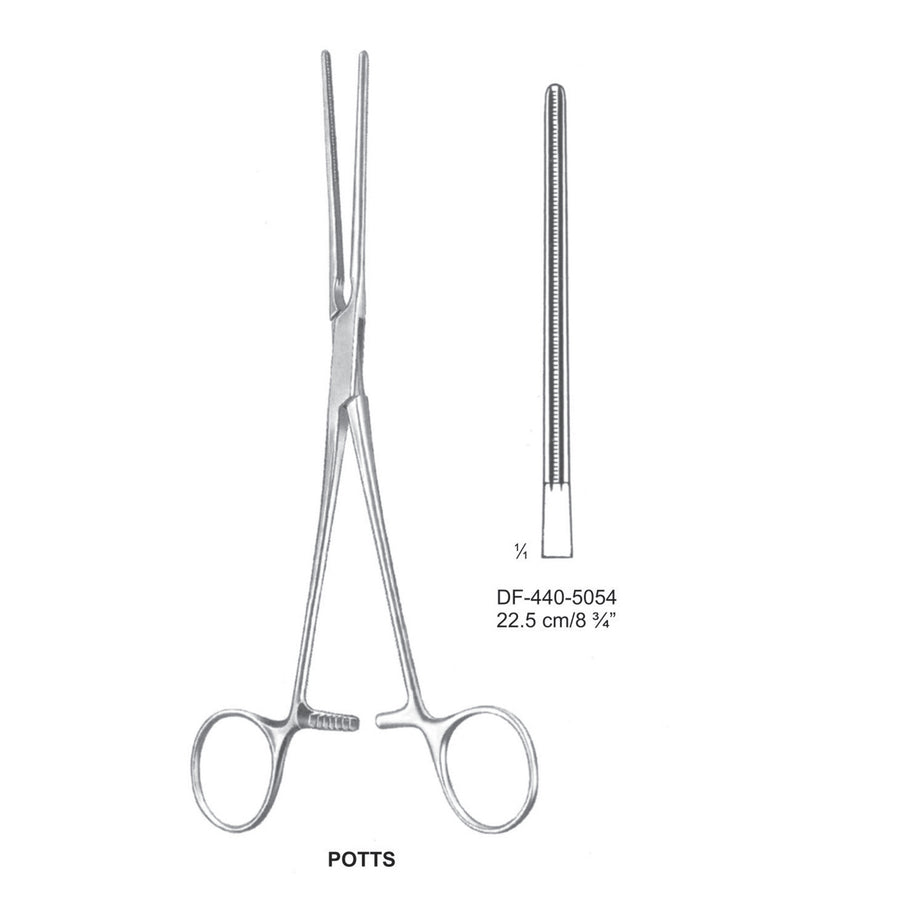 Potts Atrauma Coartation Calmps, Straight, 22.5cm (DF-440-5054) by Dr. Frigz