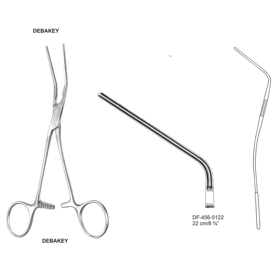 Debakey Atrauma Multi Purpose Vascular Clamps, 22cm (DF-456-5122) by Dr. Frigz