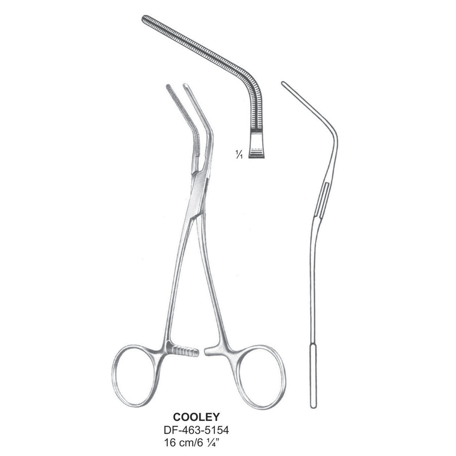 Cooley Atrauma Multi Purpose Vascular Clamps, 16cm (DF-463-5154) by Dr. Frigz