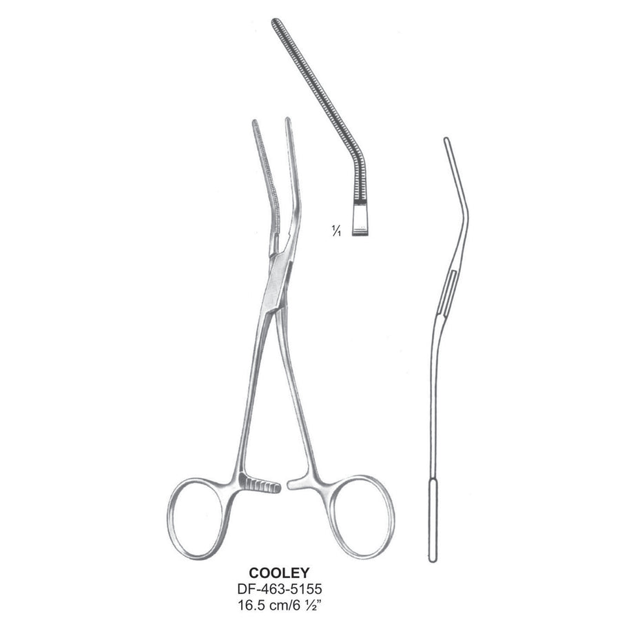 Cooley Atrauma Multi Purpose Vascular Clamps, 16.5cm (DF-463-5155) by Dr. Frigz
