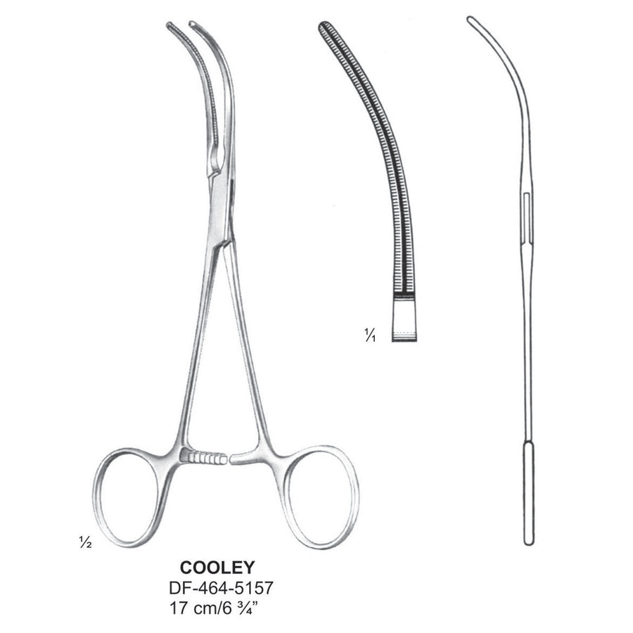 Cooley Atrauma Multi Purpose Vascular Clamps, 17cm (DF-464-5157) by Dr. Frigz