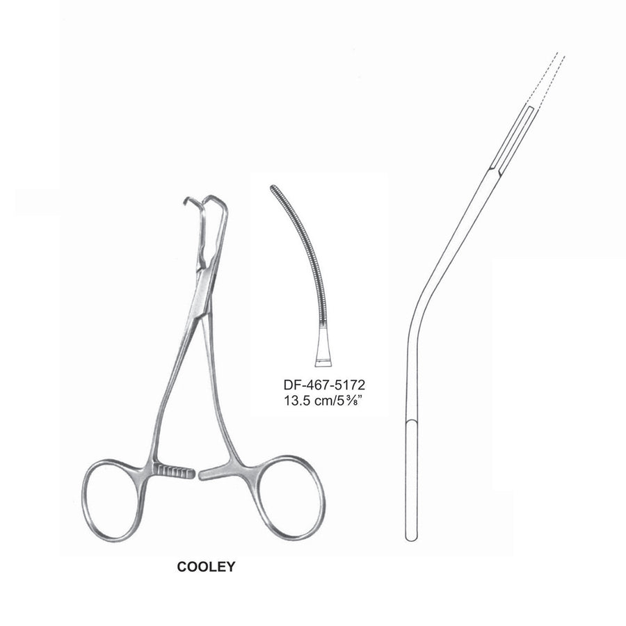 Cooley Atrauma Pediatric Vascular Clamps 13.5cm (DF-467-5172) by Dr. Frigz