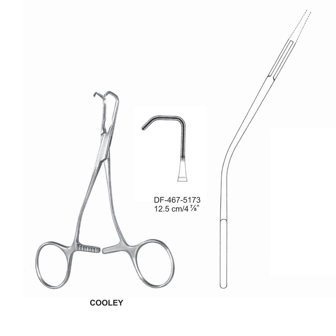 Cooley Atrauma Pediatric Vascular Clamps 12.5cm (DF-467-5173) by Dr. Frigz