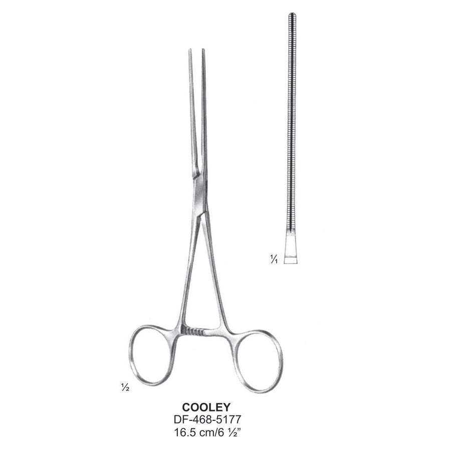 Cooley Atrauma Pediatric Vascular Clamps 16.5cm (DF-468-5177) by Dr. Frigz