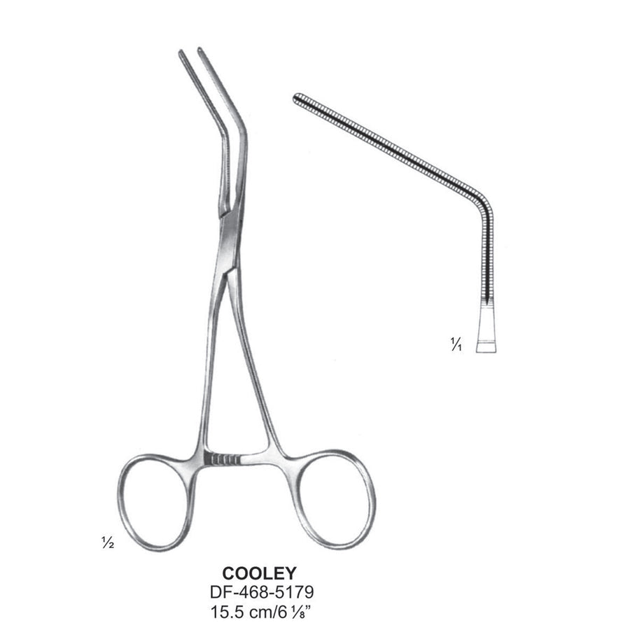 Cooley Atrauma Pediatric Vascular Clamps 16.5cm (DF-468-5179) by Dr. Frigz
