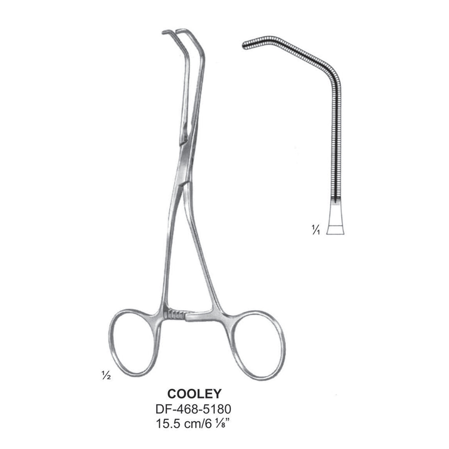 Cooley Atrauma Pediatric Vascular Clamps 15.5cm (DF-468-5180) by Dr. Frigz