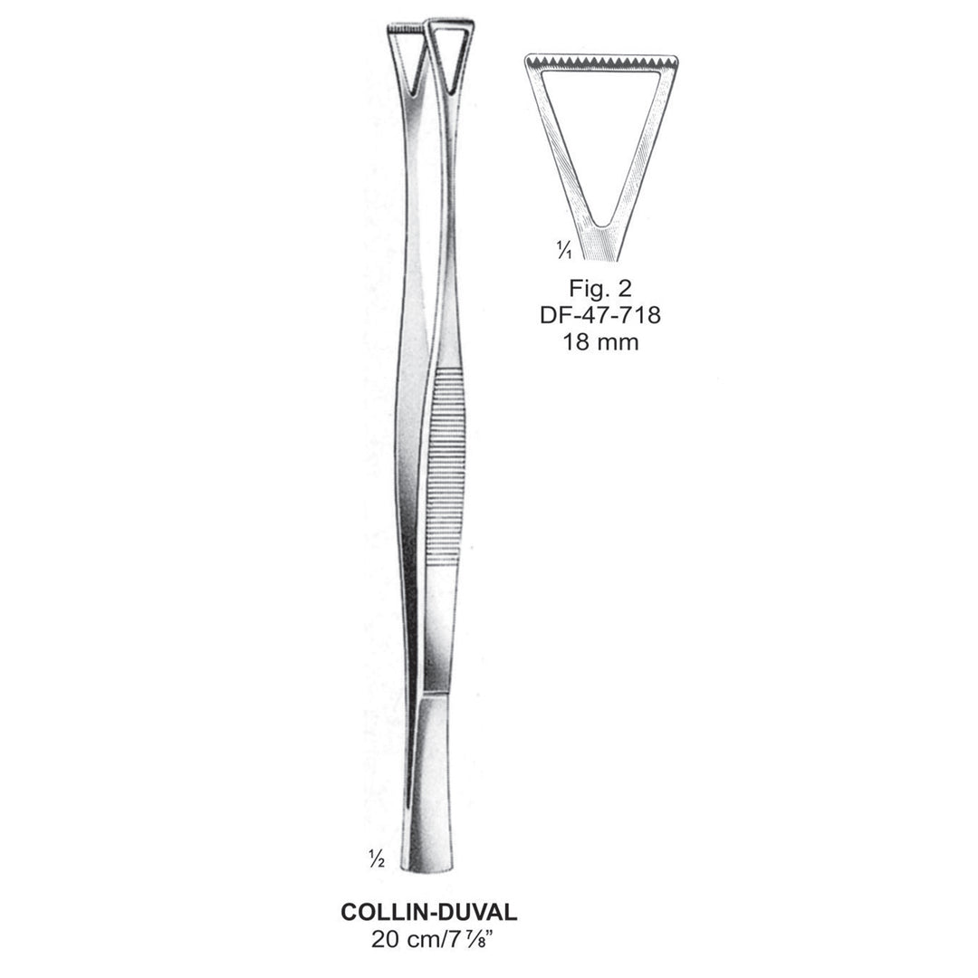 Collin-Duval Grasping Forceps, Fig.2, 18mm , 20cm (DF-47-718) by Dr. Frigz