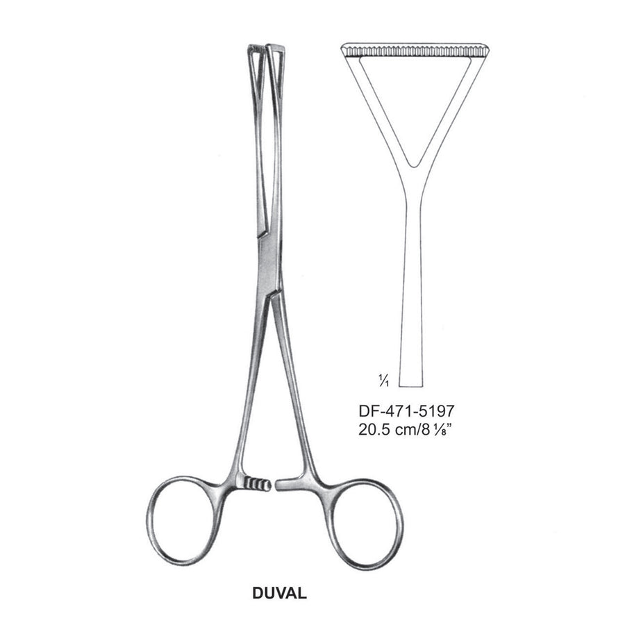 Duval Atrauma Intestinal And Tissu Grasping Forceps, 20.5cm (DF-471-5197) by Dr. Frigz