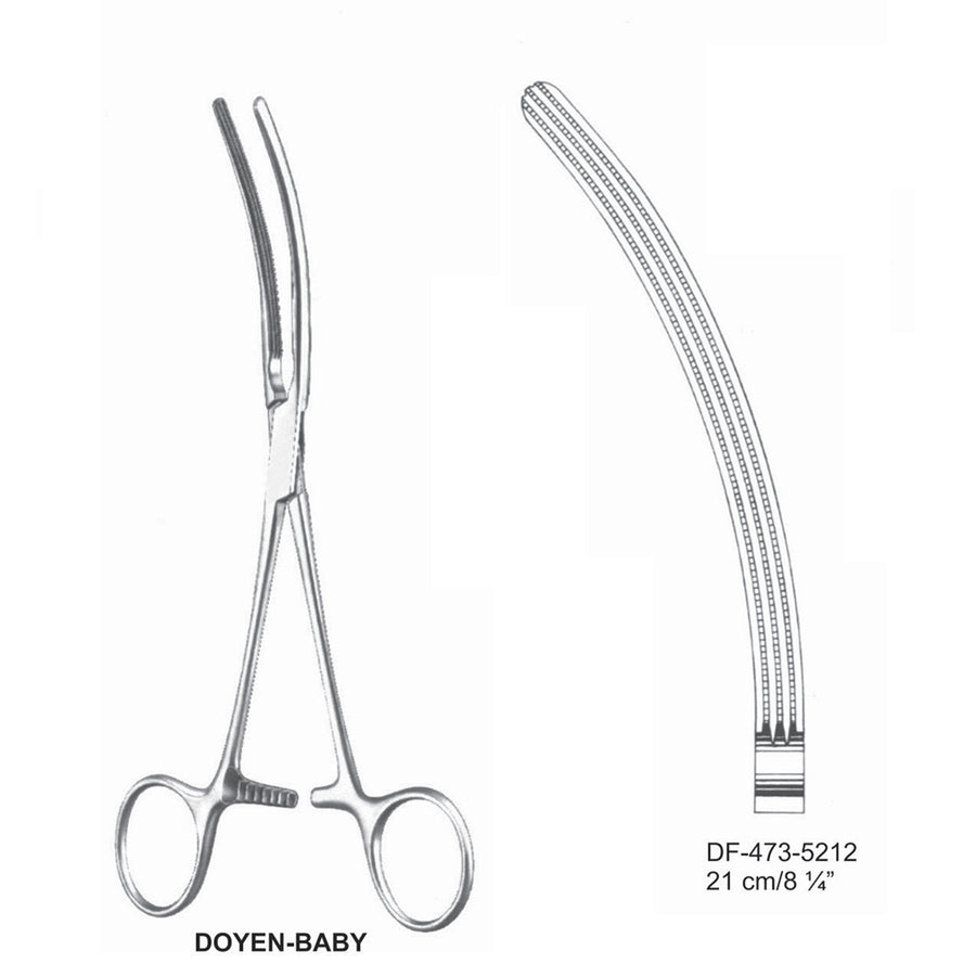 Doyen-Baby Atrauma Intestinal Clamps, 21cm (DF-473-5212) by Dr. Frigz