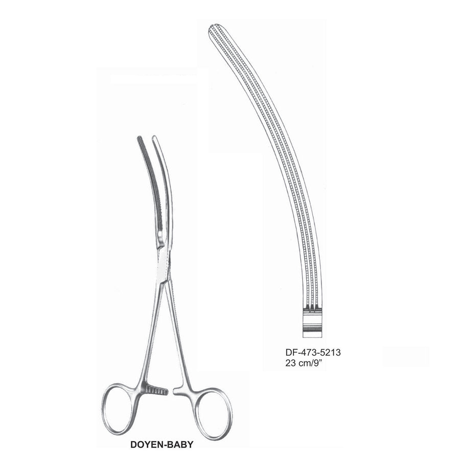 Doyen-Baby Atrauma Intestinal Clamps, 23cm (DF-473-5213) by Dr. Frigz