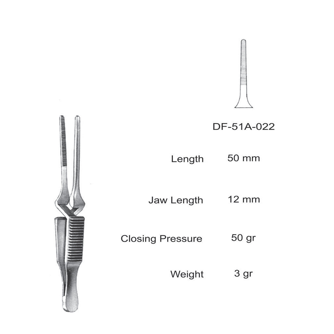 Diethrich  Bulldog Clamps, Straight, 50mm (DF-51A-022) by Dr. Frigz