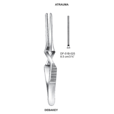 Debakey Atrauma Bulldog Clamp, Straight, 8.5cm (DF-51B-025)