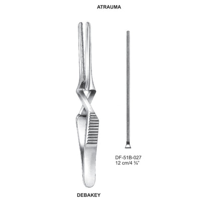 Debakey Atrauma Bulldog Clamp, Straight, 12cm (DF-51B-027)