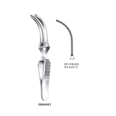 Debakey Atrauma Bulldog Clamp, Curved, 10cm (DF-51B-030)