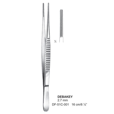Debakey Atrauma Forceps, Straight, 16Cm, 2.7mm (DF-51C-001)