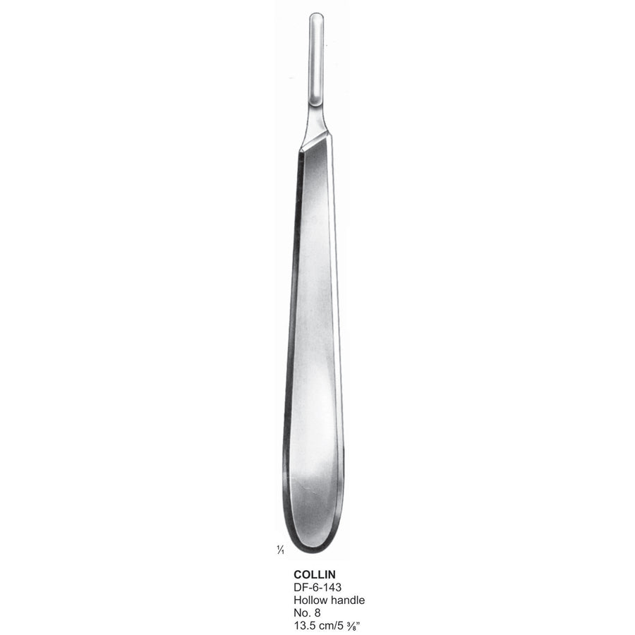 Collin Scalpel Handles Hollow No. 8, 13.5cm  (DF-6-143) by Dr. Frigz