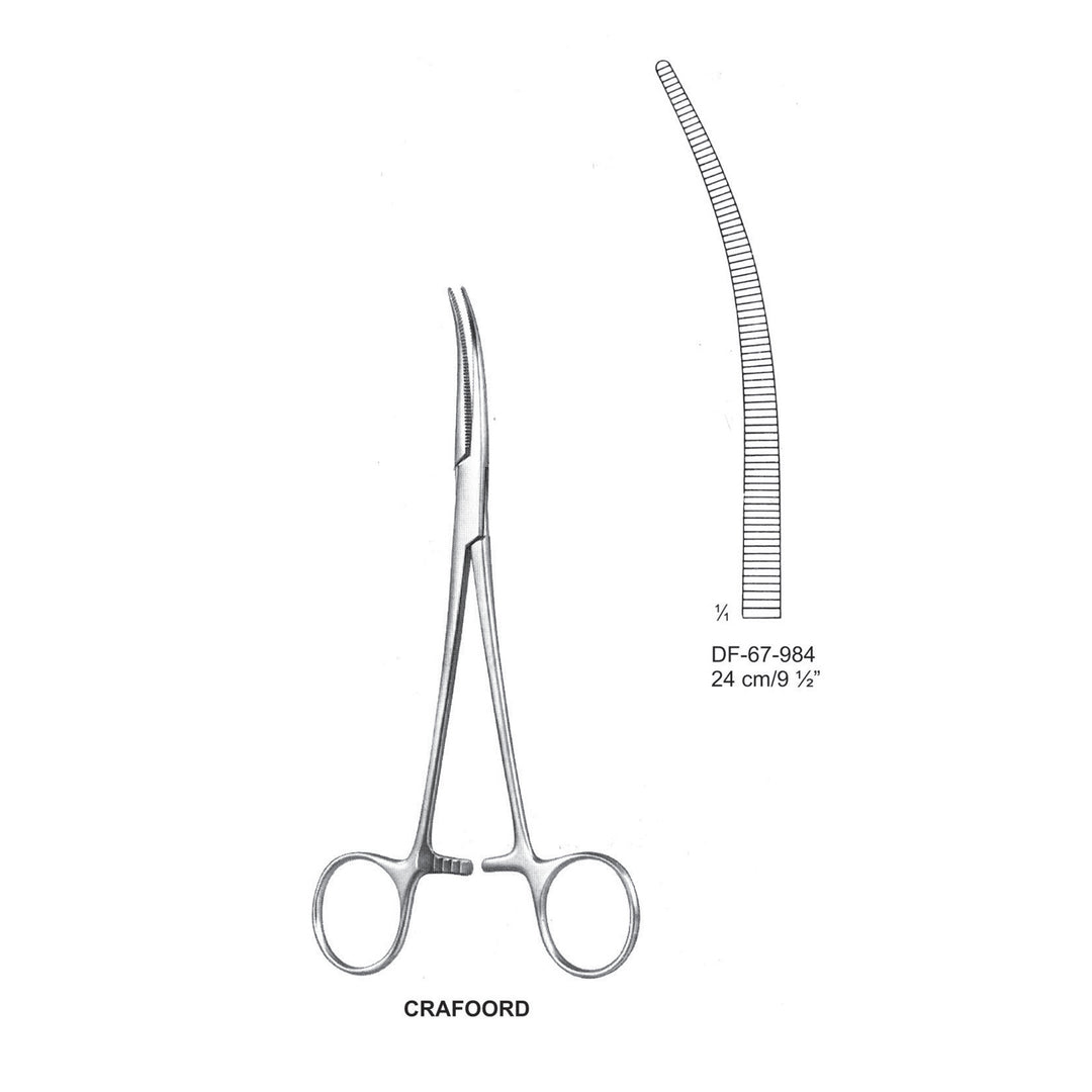 Crafoord Artery Forceps, Curved, 24cm (DF-67-984) by Dr. Frigz