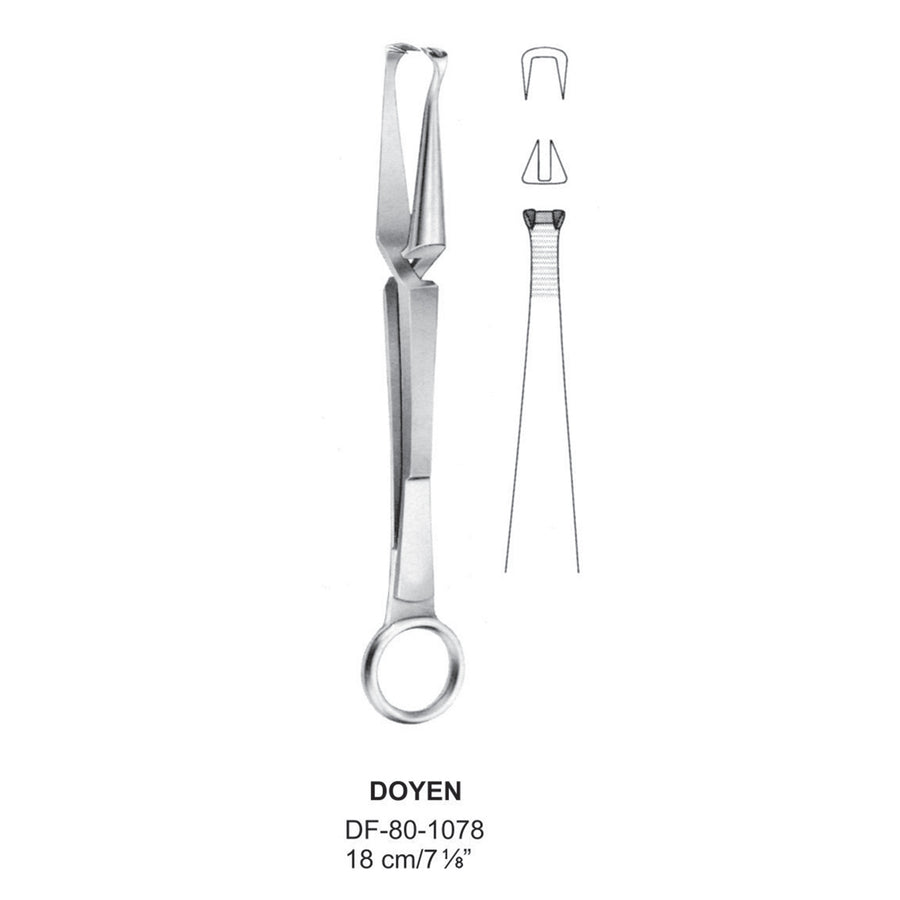 Doyen Towel Forceps, 18cm (DF-80-1078) by Dr. Frigz