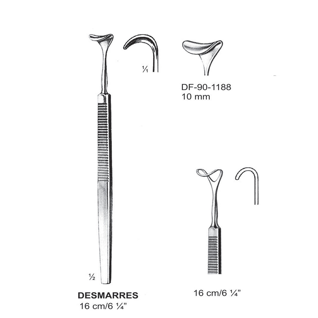Desmarres Retractors,16Cm,10mm  (DF-90-1188) by Dr. Frigz