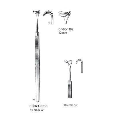 Desmarres Retractors,16Cm,12mm  (DF-90-1189)