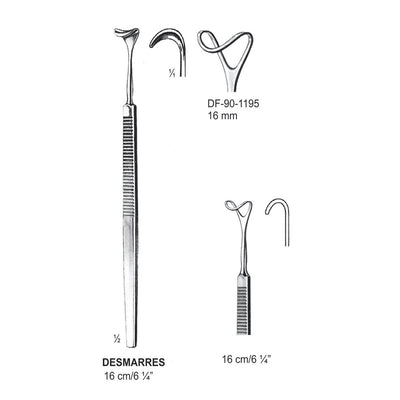 Desmarres Retractors,16Cm,16mm  (DF-90-1195)
