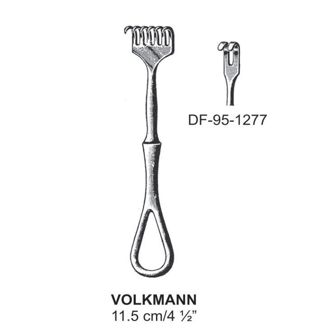 Volkmann Retractors,11.5cm Blunt Two Prong (DF-95-1277) by Dr. Frigz