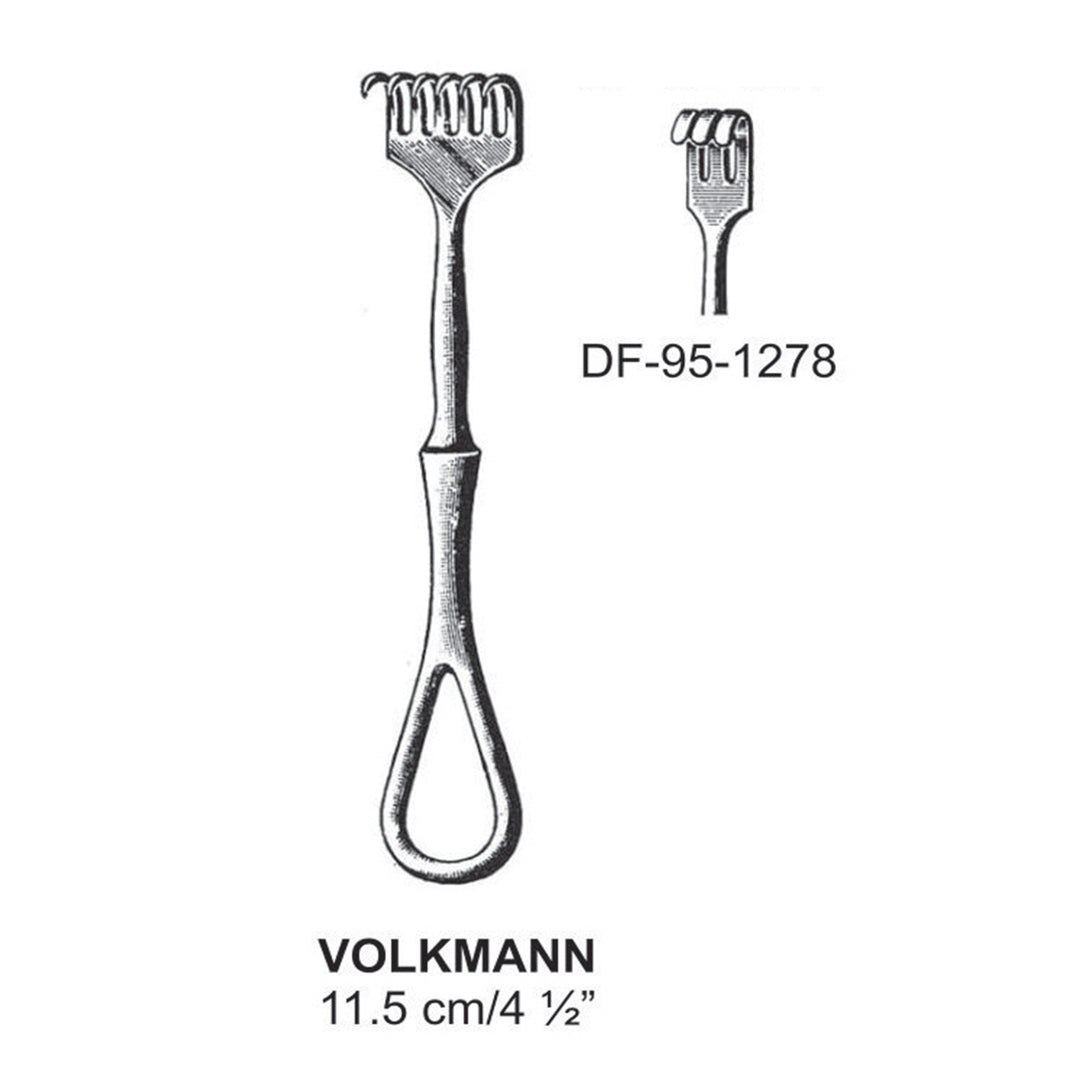 Volkmann Retractors,11.5cm Blunt Three Prong (DF-95-1278) by Dr. Frigz
