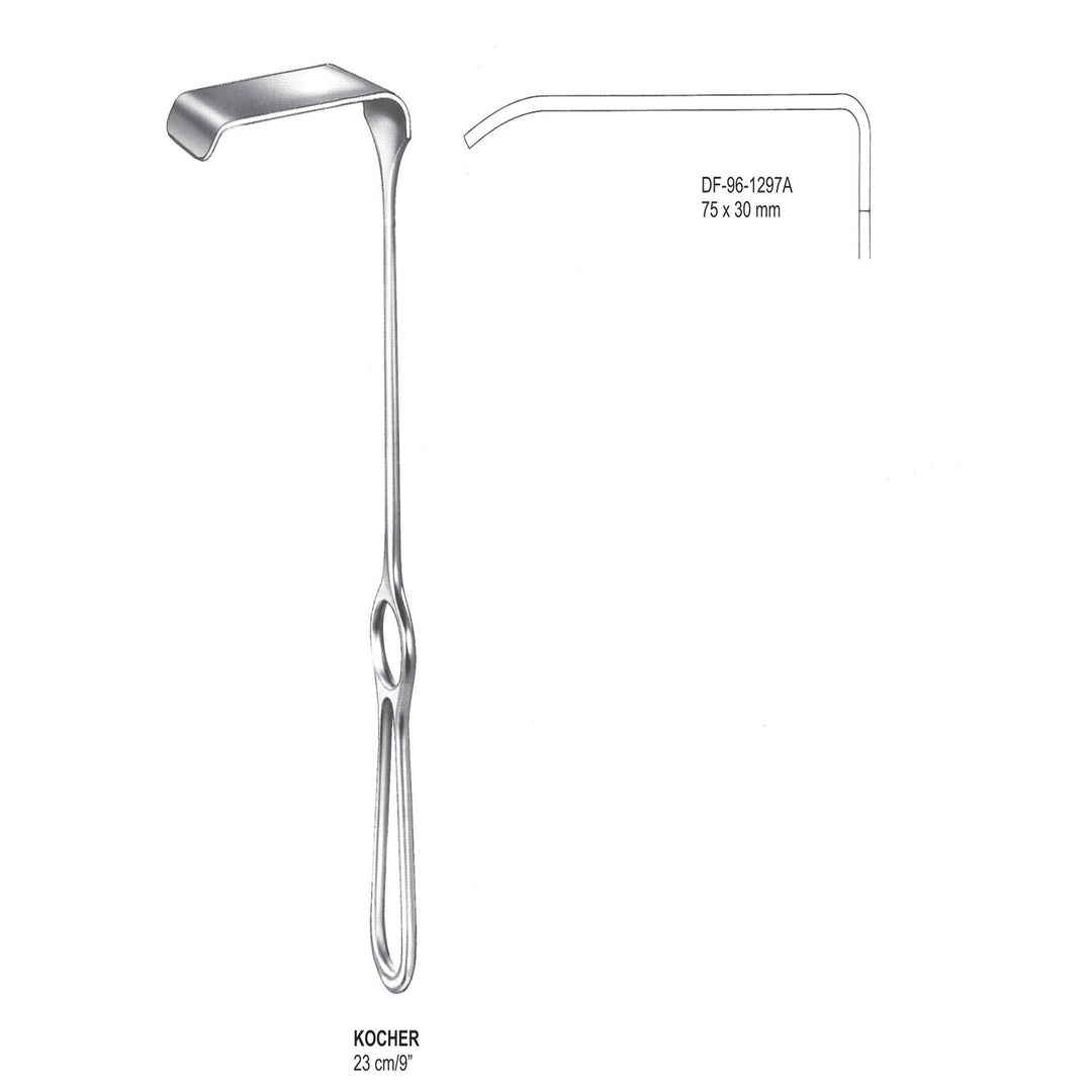 Kocher Retractors,23Cm, 75X30mm (DF-96-1297A) by Dr. Frigz
