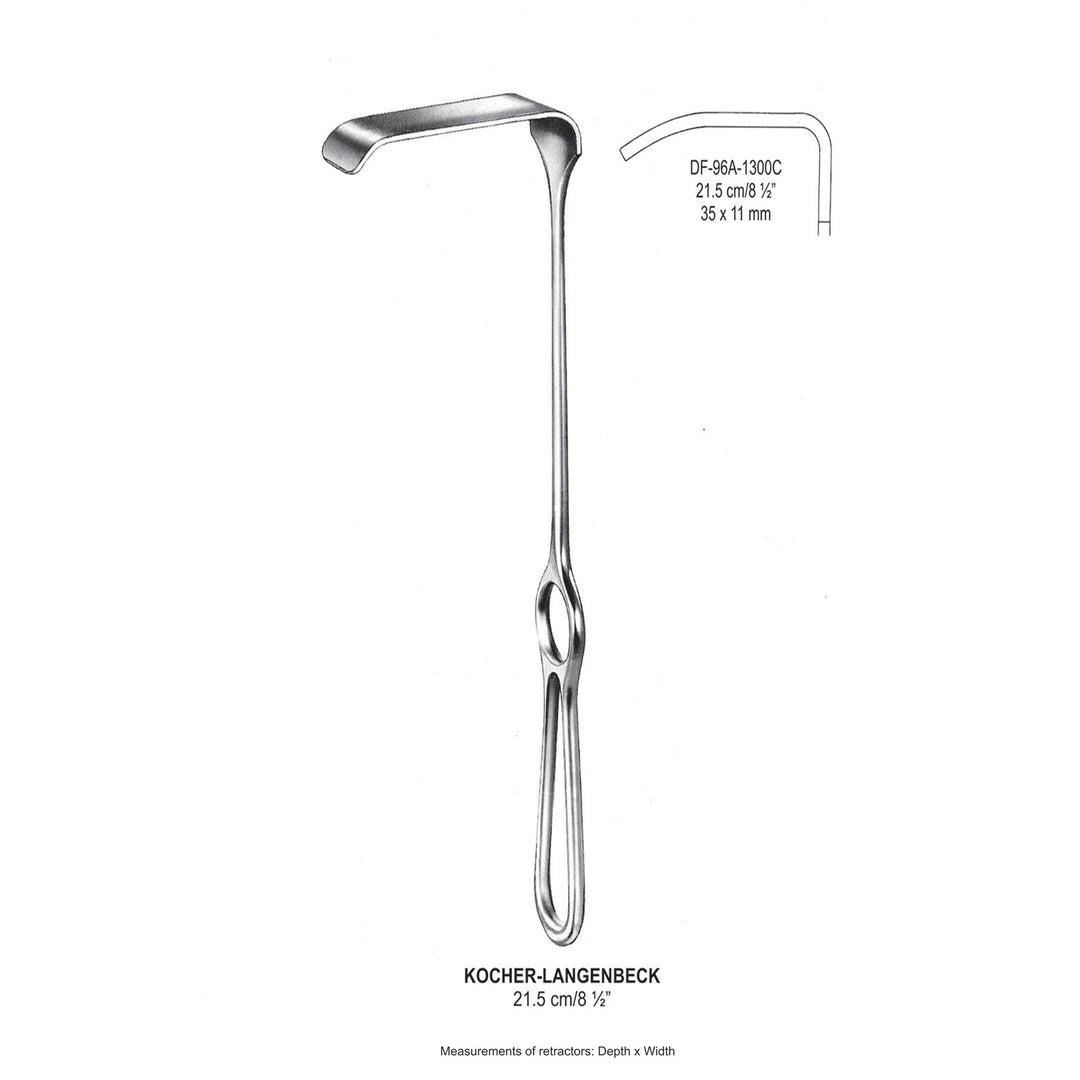 Kocher-Langenbeck Retractors 21.5cm 35X11mm (DF-96A-1300C) by Dr. Frigz