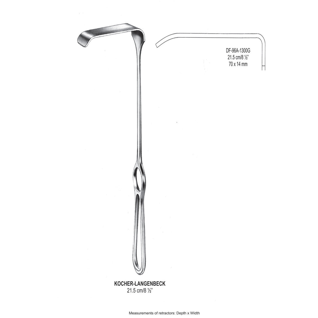 Kocher-Langenbeck Retractors 21.5cm 70X14mm (DF-96A-1300G) by Dr. Frigz