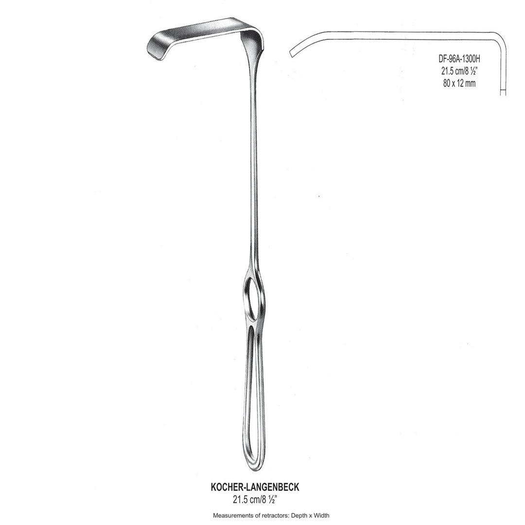Kocher-Langenbeck Retractors 21.5cm 80X12mm (DF-96A-1300H) by Dr. Frigz
