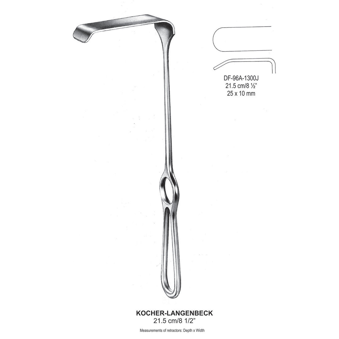 Kocher-Langenbeck Retractors 21.5cm 25X10mm (DF-96A-1300J) by Dr. Frigz