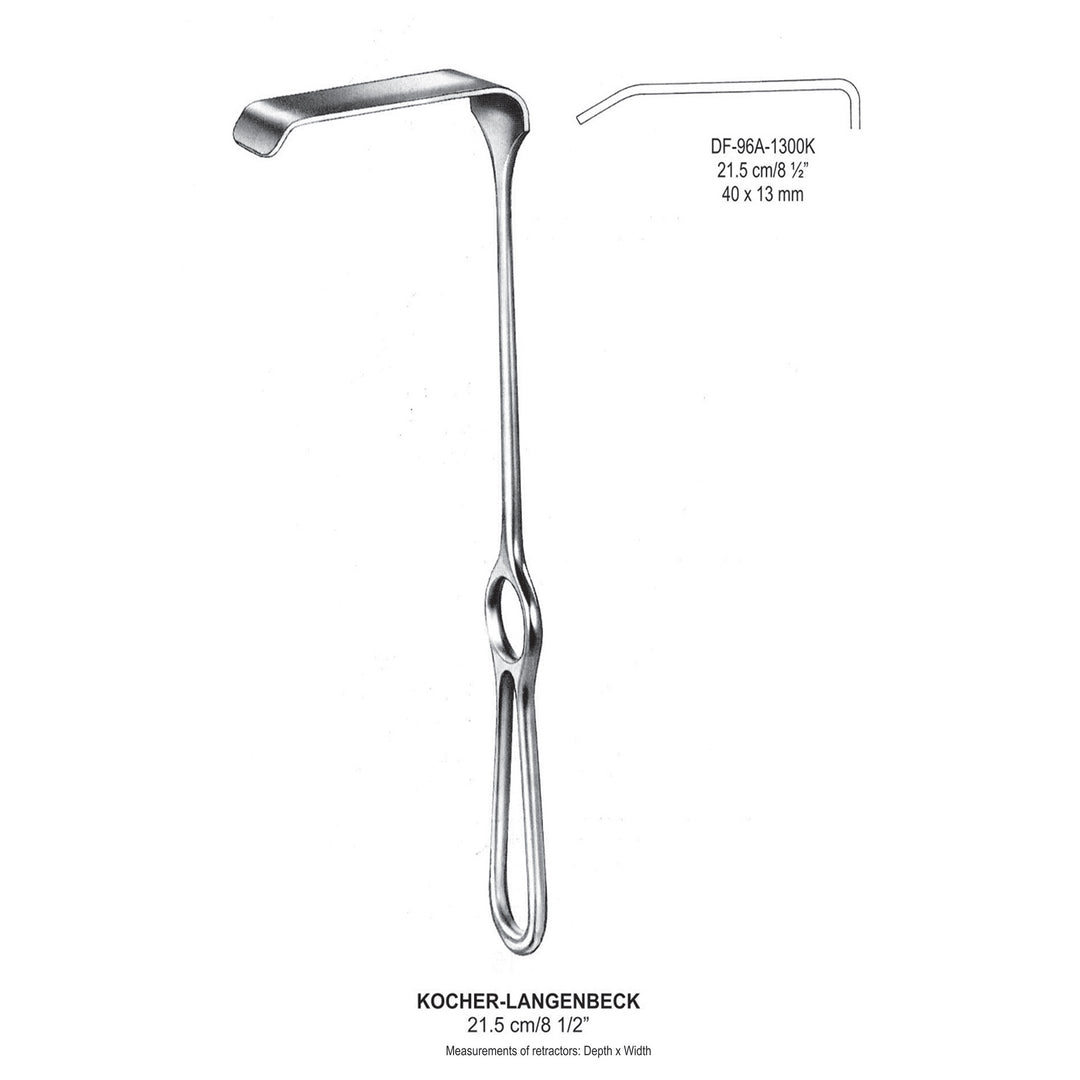 Kocher-Langenbeck Retractors 21.5cm 40X13mm (DF-96A-1300K) by Dr. Frigz