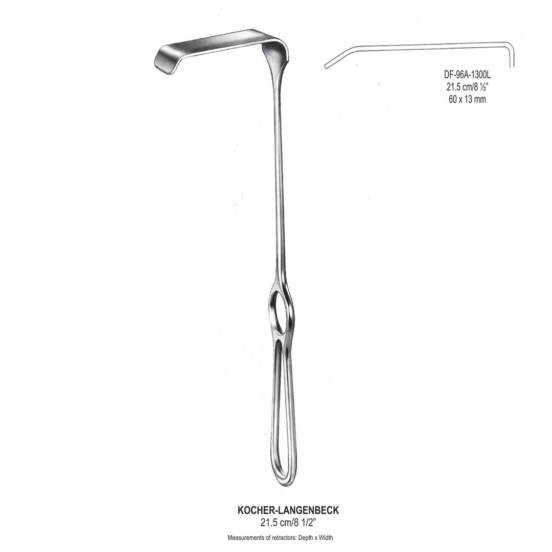 Kocher-Langenbeck Retractors 21.5cm 60X13mm (DF-96A-1300L) by Dr. Frigz