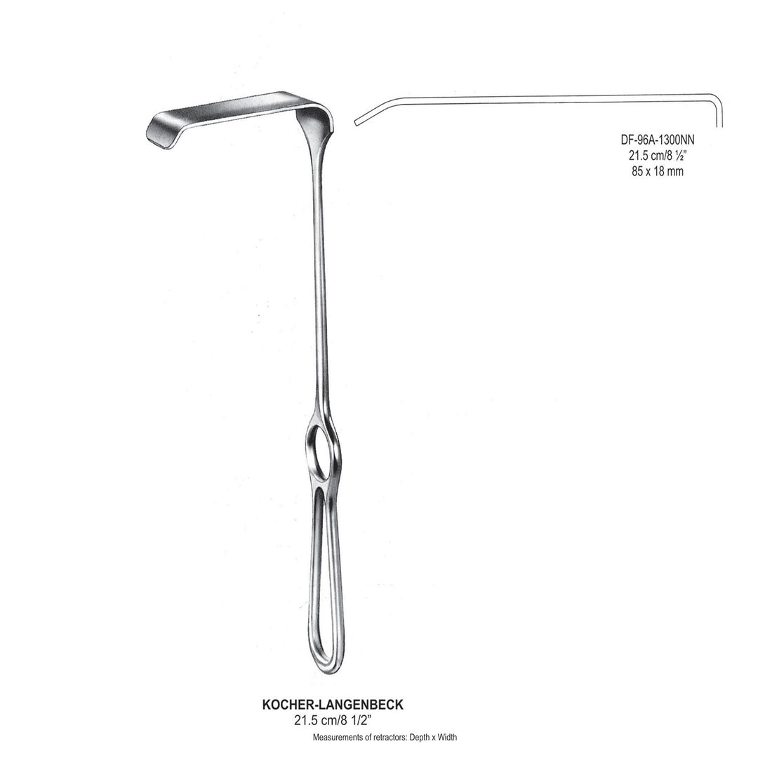Kocher-Langenbeck Retractors 21.5cm 85X18mm (DF-96A-1300Nn) by Dr. Frigz