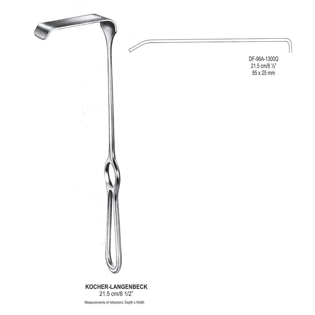 Kocher-Langenbeck Retractors 21.5cm 85X25mm (DF-96A-1300Q) by Dr. Frigz