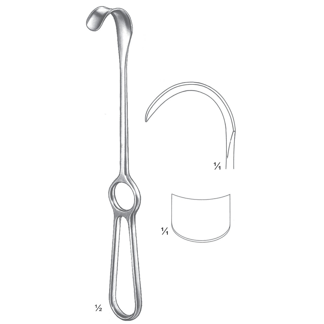 Kocher Retractors 23cm 43 X 20 mm (E-058-43) by Dr. Frigz
