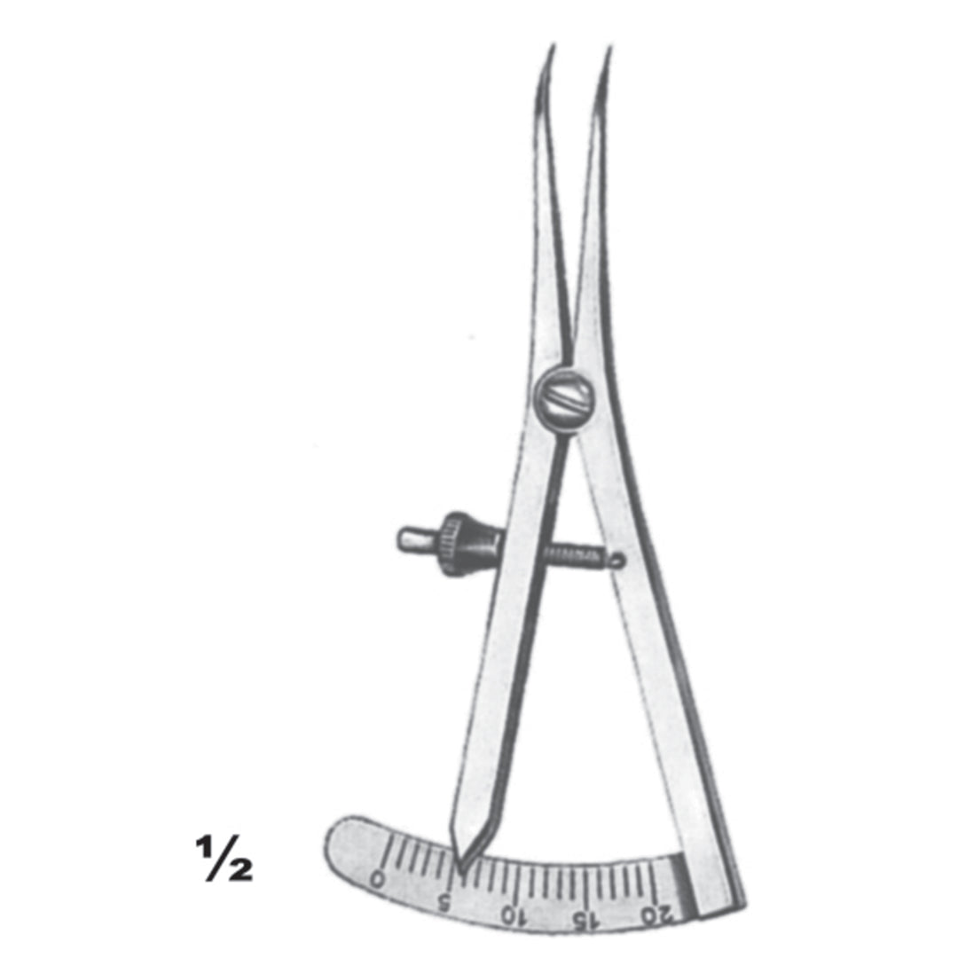 Castroviejo Dignostic Curved 8cm Measuring Range Calibre 20 mm (G-005-08) by Dr. Frigz